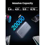 UGREEN 20000mAh 100W Power Bank, Nexode Portable Charger USB C 3-Port PD Fast Charging Battery Pack Digital Display for MacBook, iPad, iPhone 16, Galaxy S24 Ultra, Steam Deck, Dell XPS and More
