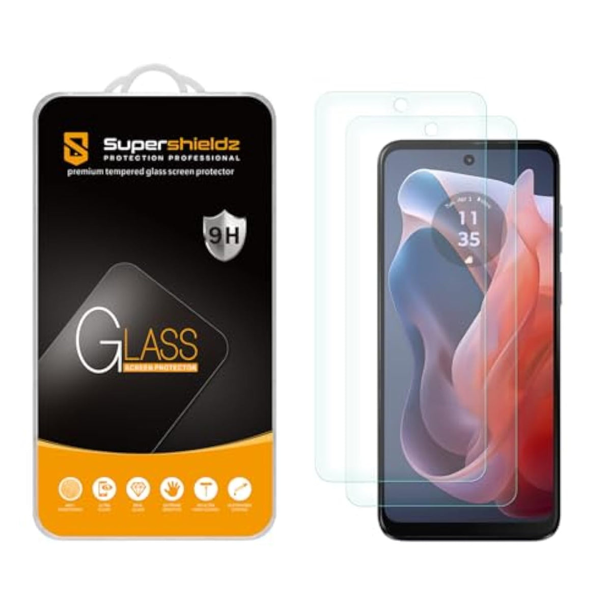 (2 Pack) Designed For Motorola Moto G Play (2024) Tempered Glass Screen Protector, Anti Scratch, Bubble Free