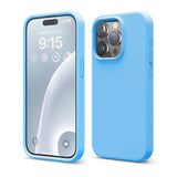 elago Premium Liquid Silicone Case for iPhone 15 Pro Ocean Blue - Durable and Water Resistant Phone Case