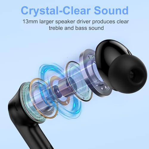 for  Galaxy A37 A57 A17 A56 A36 A26 A16, Earbuds Wireless Earphones Bluetooth Headphones Ear Buds Head Phones Blue Tooth Headset for