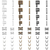 Metal Zipper Head Slider, 4 Sizes Zipper Bottom Sliders Retainer Inser