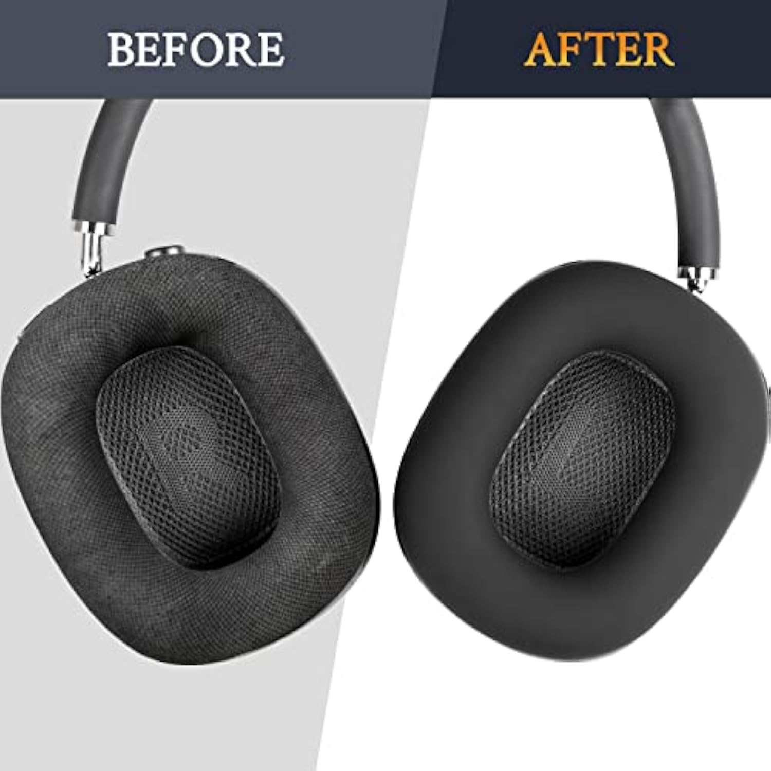 Silicone Ear Pads Cover Protector For Airpods Max Headphones Cushions, Sweatproof, Easily Washable, Rugged Durability - Black