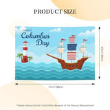 Happy Columbus Day Banner 47x71in Decorations Porch Yard Signs Tapestry Backdrops Party Decor Supplies Background Flag