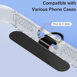 Phone Tether Tab for iPhone, 4 Pack Metal Lanyard Patch, Lanyard Strap Replacement All Full Cellphone Cases (Black)