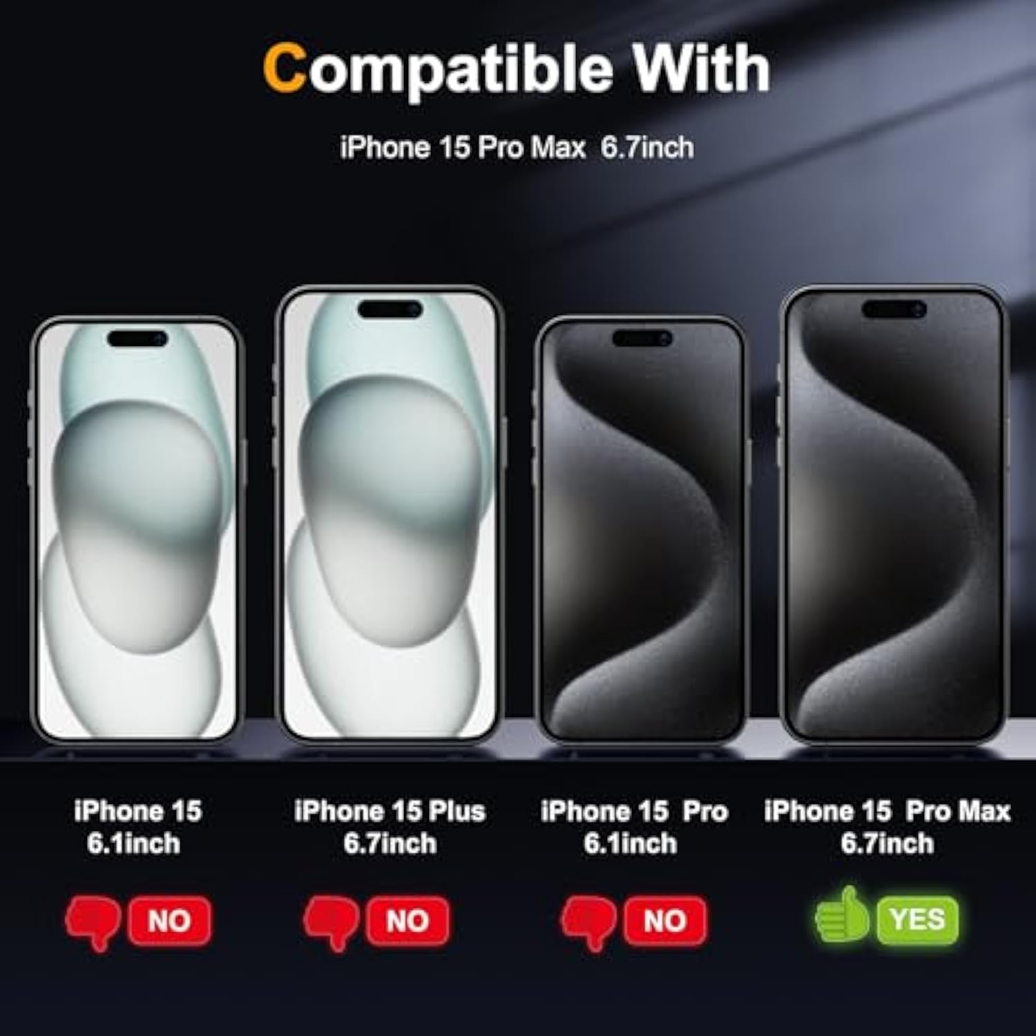 2 Pack Matte Privacy Screen Protector For Iphone 15 Pro Max 6.7-Inch With Easy Installation Tool, Anti Spy Anti Glare Tempered Glass Film, Dynamic Island Compatible, Case Friendly, 9H Hardness