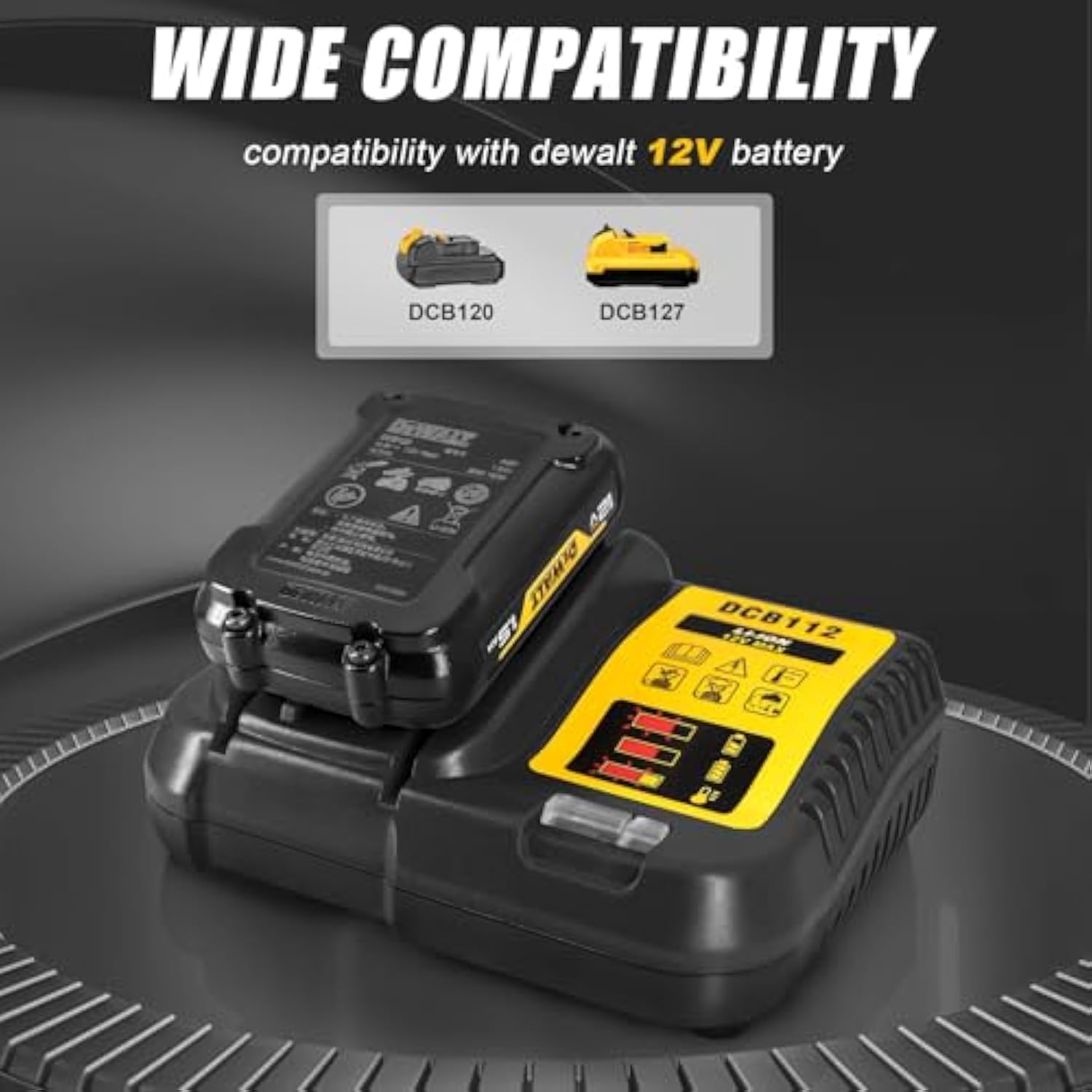 Dcb112 For Dewalt Battery Charger Replacement For Dewalt 12V 20V And 60V Max Lithium-Ion Battery Dcb205 Dcb112 Dcb201 Dcb200 Dcb612 Dcb609-2 Dcb609 Dcb606 Dcb606-2 Dcb208 Dcb206