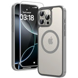 For Iphone 16 Pro Case, Compatible With Magsafe [Not-Yellowing] With Screen Protectors, Military-Grade Protection, Slim Magnetic Case For Iphone 16 Pro 6.3", Gray