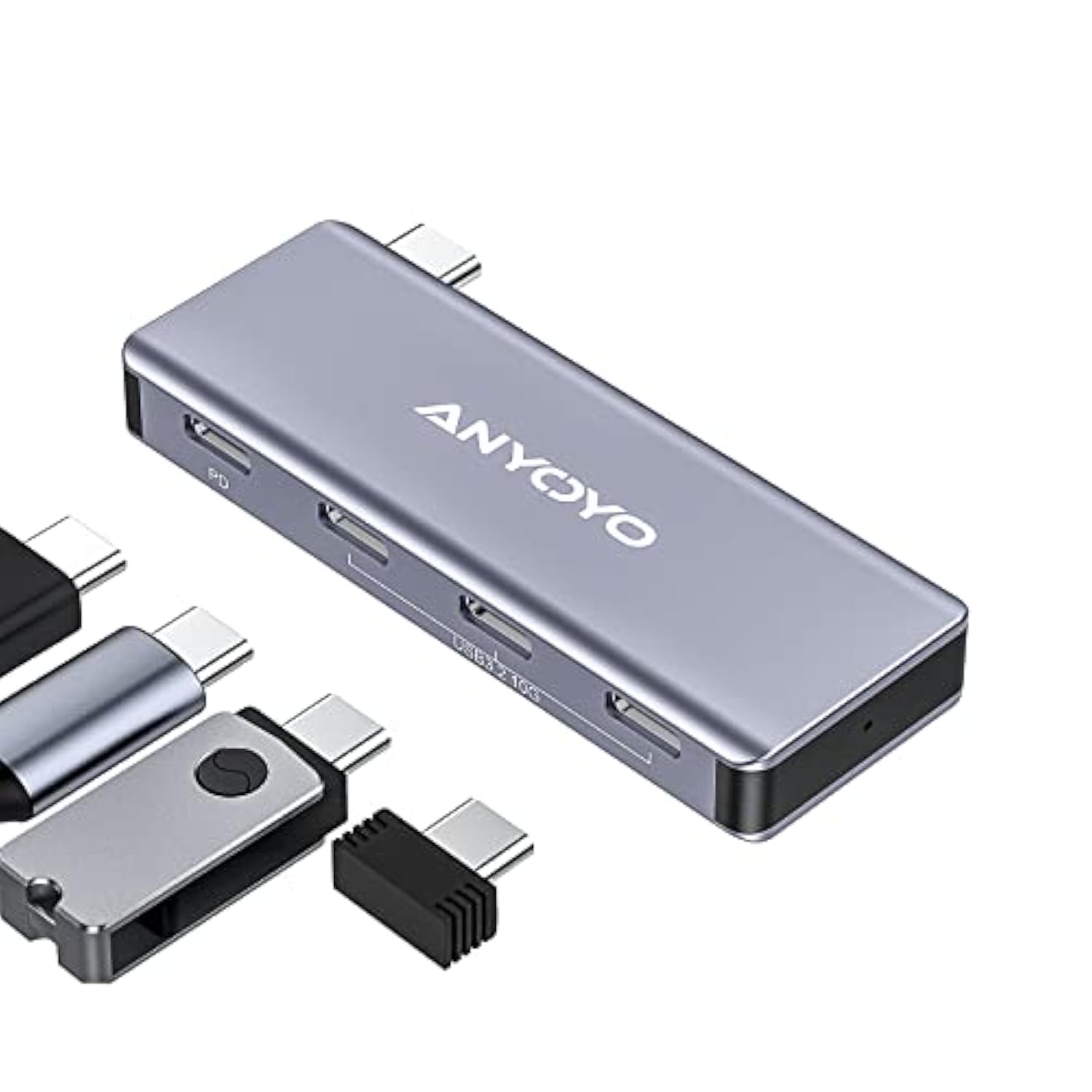 Usb C Hub,4 Port Usb-C To Usb-C Hub With 3 Usb 3.2 Gen2 Ports(10Gbps),1 100W P