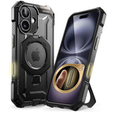 SUPCASE for iPhone 16 Plus Case with Camera Control Capture Button (Unicorn Beetle Grip), [Compatible with MagSafe] [Built-in Stand] Heavy Duty Magnetic Phone Case for iPhone 16 Plus 6.7", Black