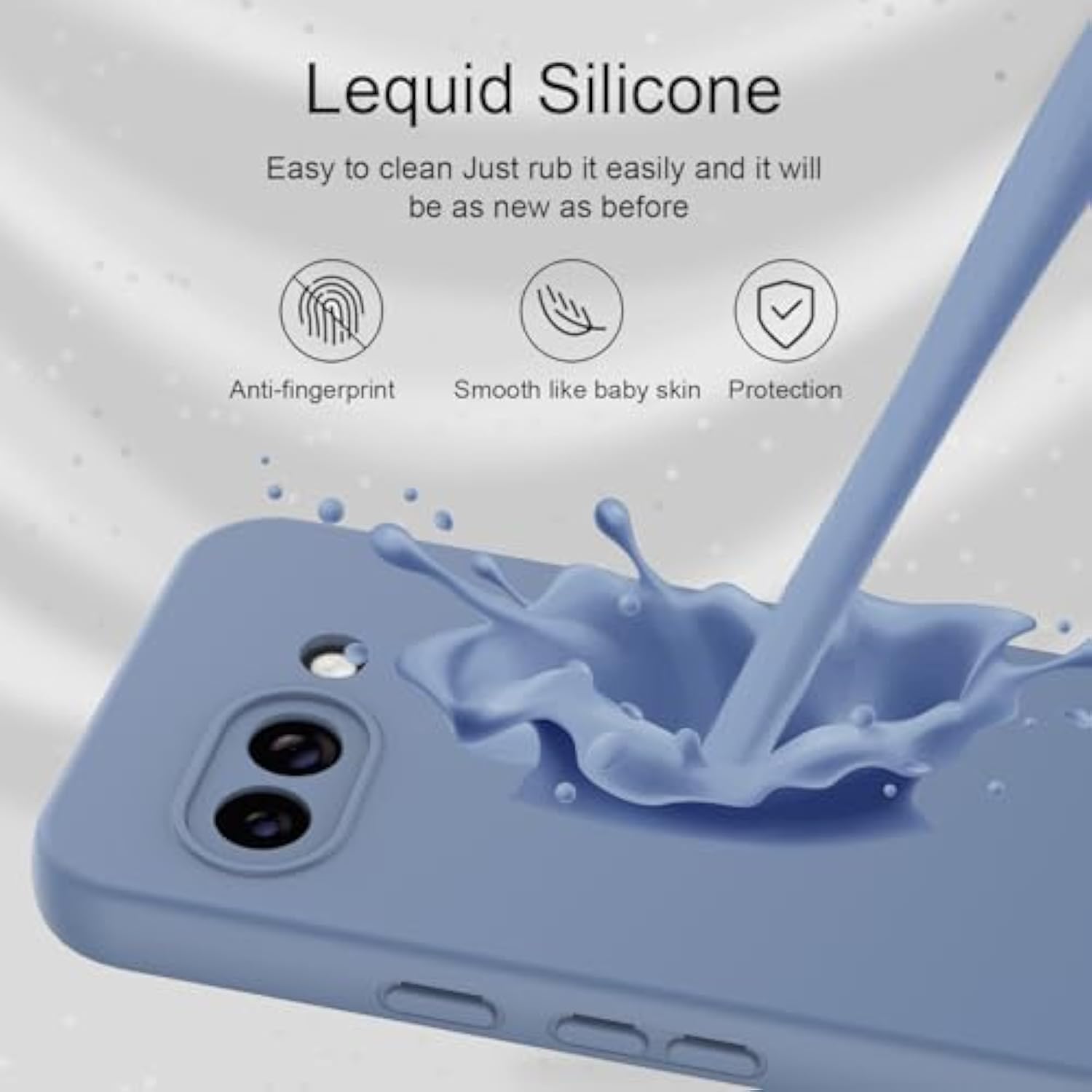 Silicone Case For Google Pixel 9A, Durable And Stylish Drop Tested Soft Silicone Gel Rubber Slim Fit Shockproof Protection Phone Cover For Pixel 9A (Gray)