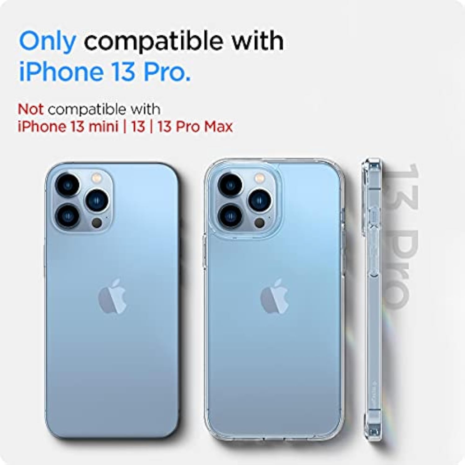 Spigen Ultra Hybrid [Anti-Yellowing Technology] Designed for iPhone 13 Pro Case (2021) - Crystal Clear
