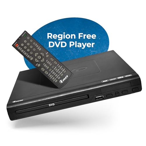 Region Free HDMI DVD Player - Multi Zone 1, 2, 3, 4, 5, 6 Supports 1080P - Compact Video Player - USB Input - Built-in PAL/NTSC - Remote Control -