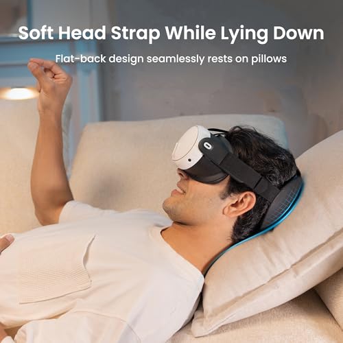 K4 Flex Comfort Lite Head Strap for Quest 3/3S, Adjustable Original Replacement Elite Strap with PU Foam Padding, Larger Headrest & Streamlined