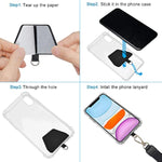Phone Lanyard, Neck Strap And Wrist Tether Key Chain Holder Universal For Phone Case Anchor Fit All Smartphones-Black