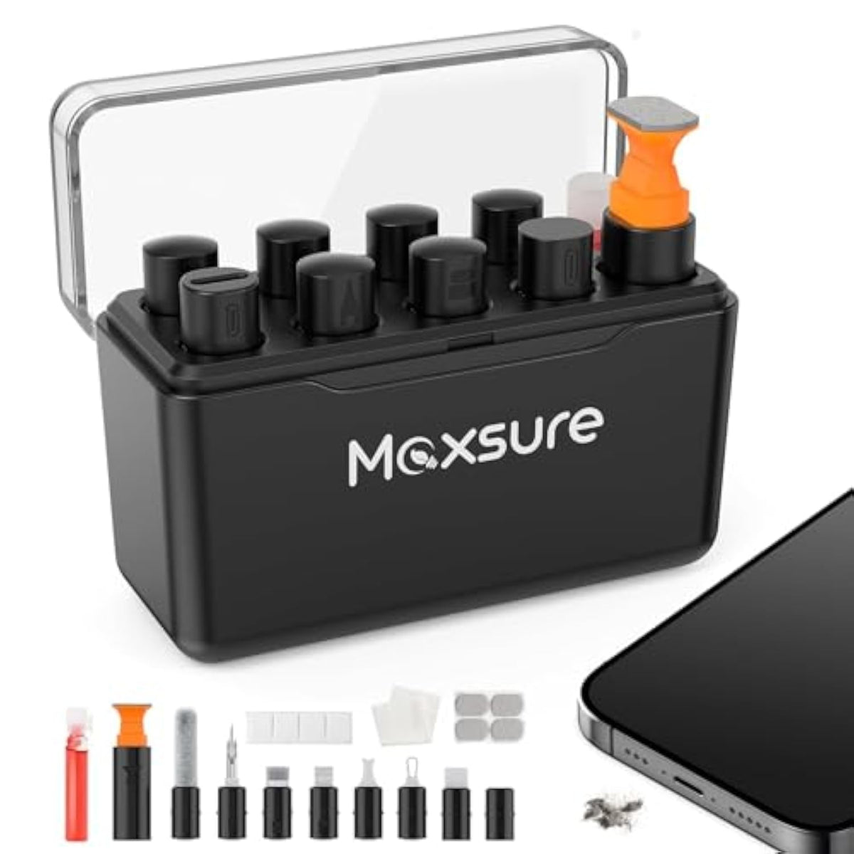 Iphone Cleaning Kit Iphone Cleaner,12 In 1 Port Cleaner Repair & Restore Tool For Airpod Iphone 16 15 14 13 12 Pro Max Ipad Samsung Etc,Phone Cleaning Kit For Lightning And Usb C Charging Port, Cables