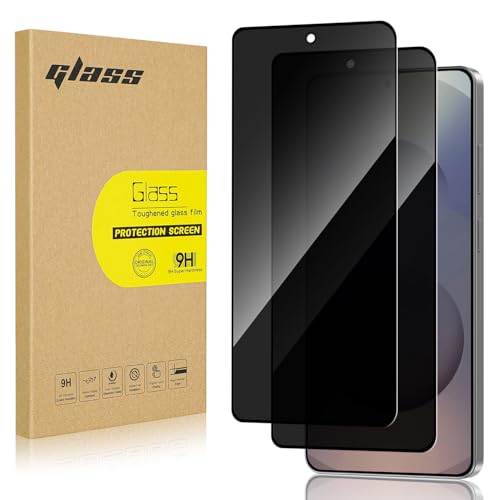 2 Pack Privacy Screen Protector for  Galaxy S25 Ultra 5G [Anti-Spy Tempered Glass][Fingerprint Unlock Support], Anti-Scratch, 9H Hardness &