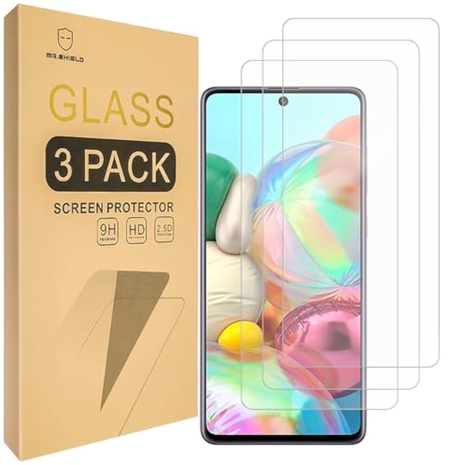 [3-Pack] Designed For Samsung Galaxy S10 Lite [Tempered Glass] [Japan Glass With 9H Hardness] Screen Protector With Replacement