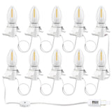 Christmas Village Lights With 10 Led Light Bulb, Snow Village Lights C7 With Clips For Christmas Halloween Cabin, For Ho