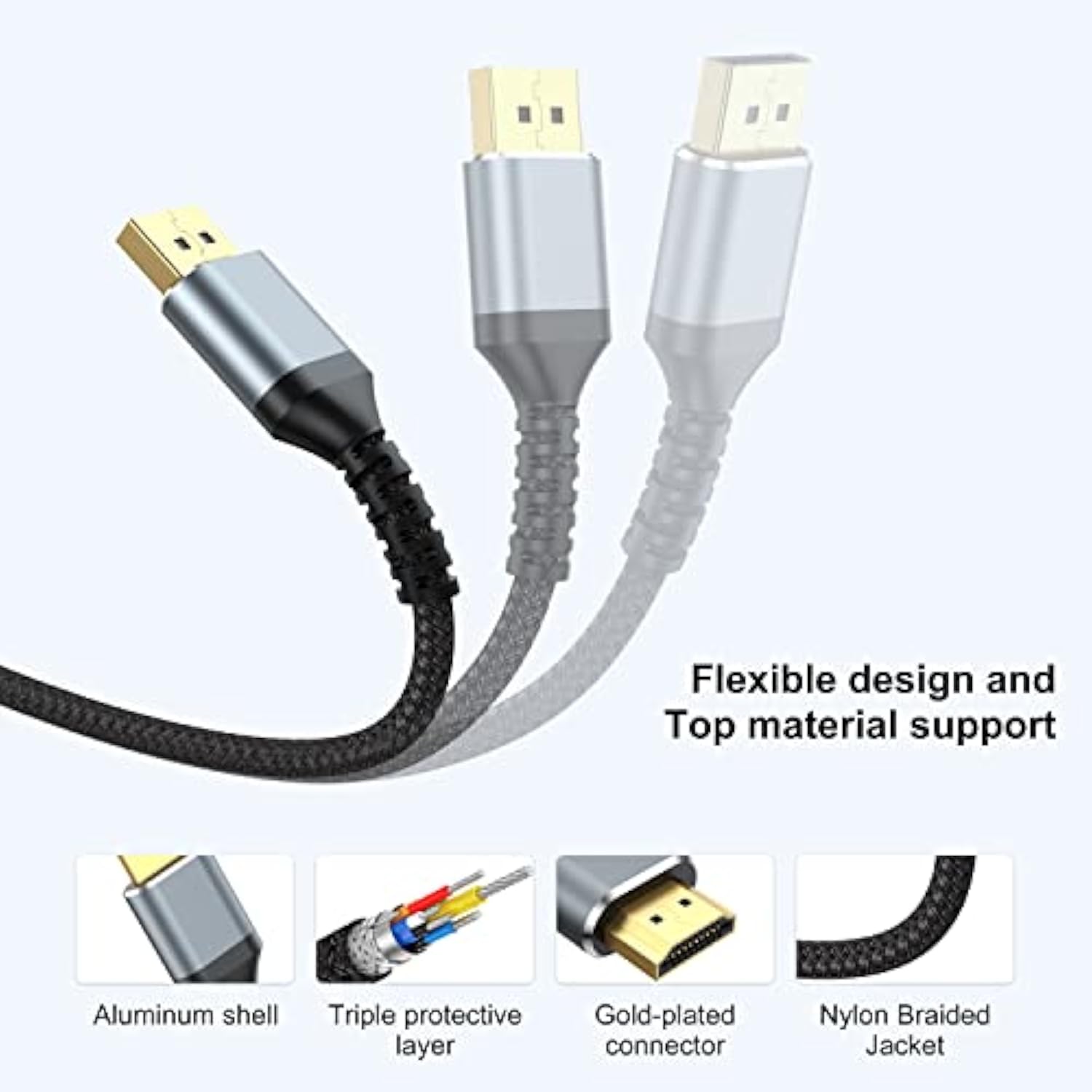 4K Displayport To Hdmi Cable 5Ft,Display Port To Hdmi Cord 5 Feet Converter Fo