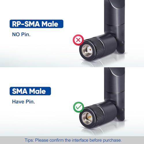 Dual Band Wifi 2.4Ghz 5Ghz 5.8Ghz 8Dbi Sma Male Antenna (2-Pack) For Wireless Vedio Security Ip Camera Recorder Surveillance Recorder Truck Trailer Rear View Backup Camera Reversing Monitor