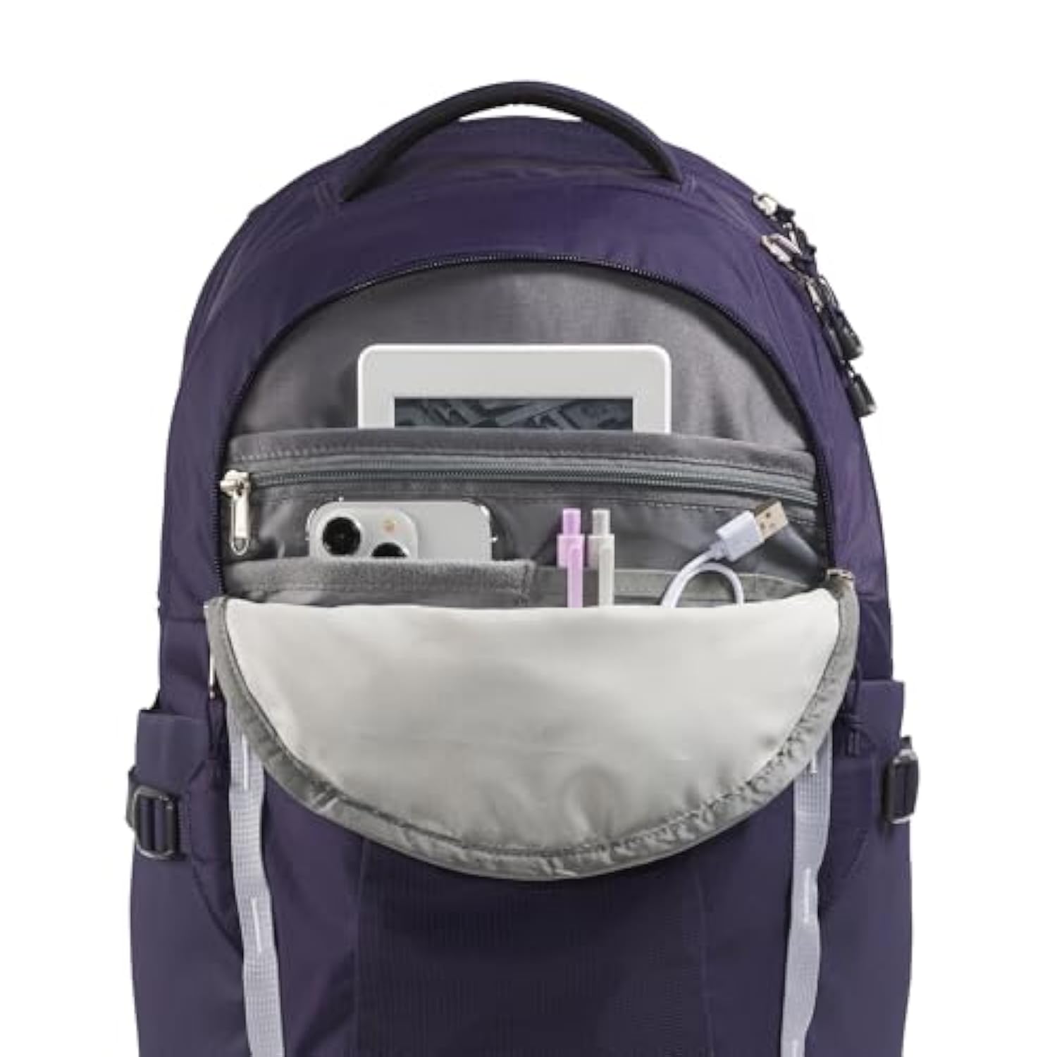 THE NORTH FACE Women's Recon Everyday Laptop Backpack | Commuter Travel Bag with 16" Laptop Sleeve, Water-Repellent Finish, Women-Specific Fit, Eternal Purple/Blue Flax, One Size