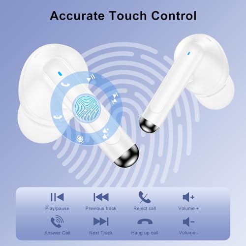 Earbuds Wireless Ear Buds for  Galaxy S26 Ultra Plus S26 A17 A16 5G S25 FE A15 A35 A26, Bluetooth 5.3 Headphones Bass Stereo in Ear
