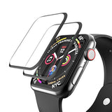 [2 Pack Tempered Glass Screen Protector For Watch 44Mm Se 3/Se 2/ Series 6//5/4, 3D Full Coverage [Easy Installation Frame] Waterproof Bubble-Free Hd Clear Film For Iwatch 44Mm