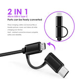 2 In 1 Usb Wall Charger Cable Charging Cord For At&T Calypso 2 / Calypso 3 / F