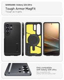 Spigen for Galaxy S26 Ultra Case, Tough Armor MagFit [Kickstand] [Compatible with MagSafe] [Military-Grade Protection] - Black