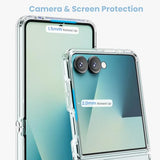 for Galaxy Z Flip 7 Case Clear, Shockproof Phone Case for Z Flip 7 [Anti-Yellow], Crystal Clear Case compatibel with Flip 7 - Transparent