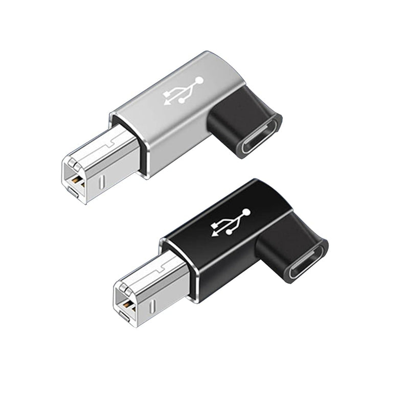 Usb C Female To Midi 90 Degree Adapter, 2Pack Right And Left Female Usb C To M