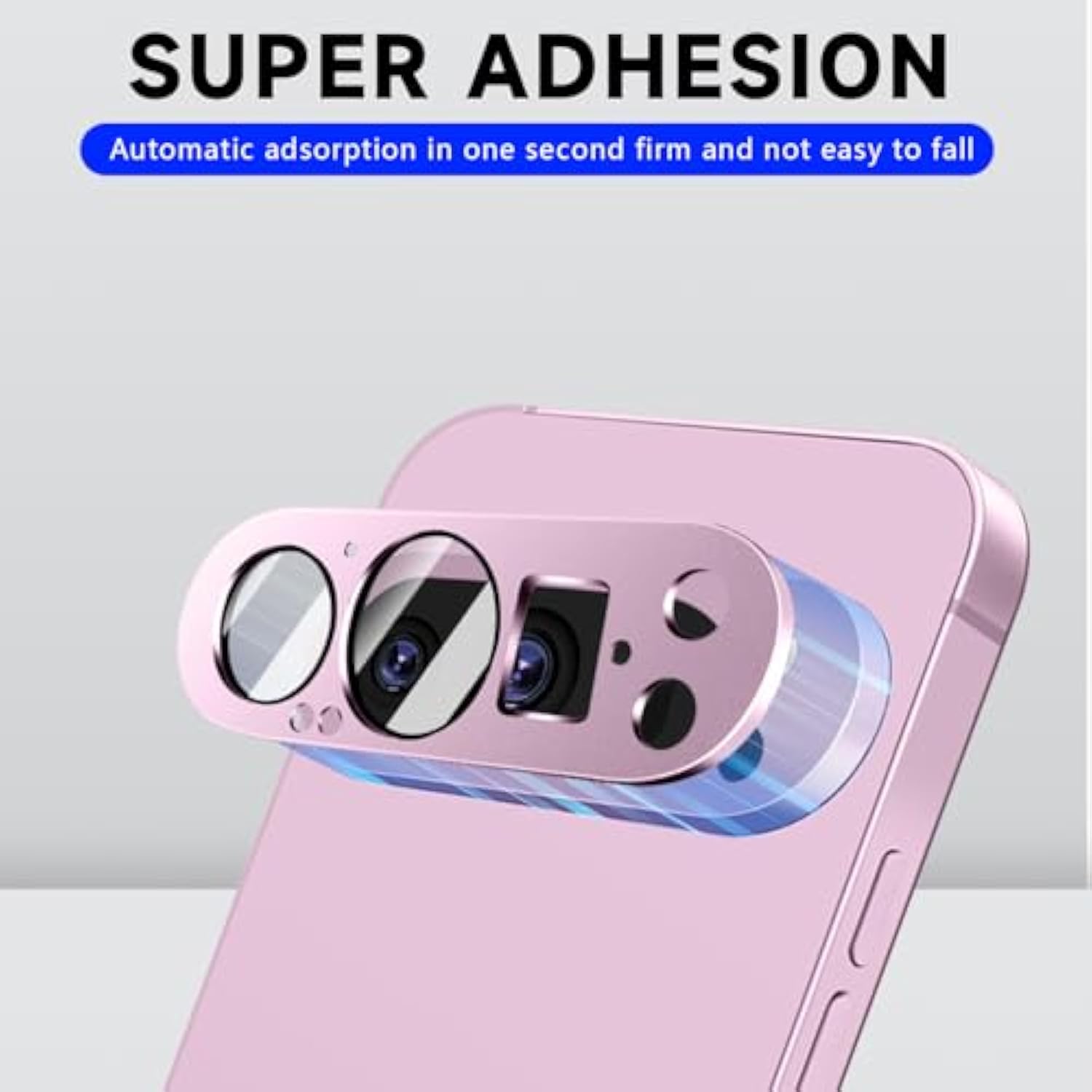 2 Pack For Google Pixel 9 Pro Xl Camera Lens Protector,Premium Metal Tempered Glass Camera Cover,Anti-Scratch High Definition Camera Screen Protector For Pixel 9 Pro Xl (Pink)