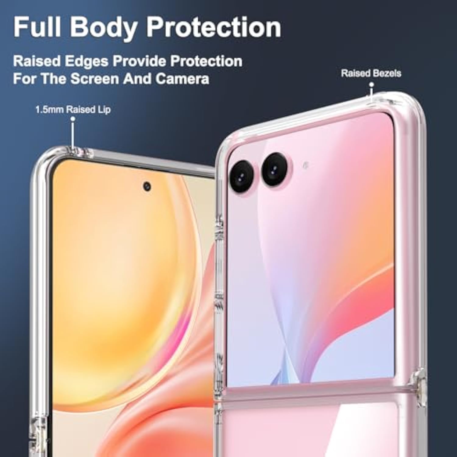 Case Compatible With Motorola Razr Plus 2024/2025, Clear Shockproof Phone Cover,Ultra-Thin Slim Fit Hard Pc Protective Cases For Moto Razr Plus 2024/2025, Clear