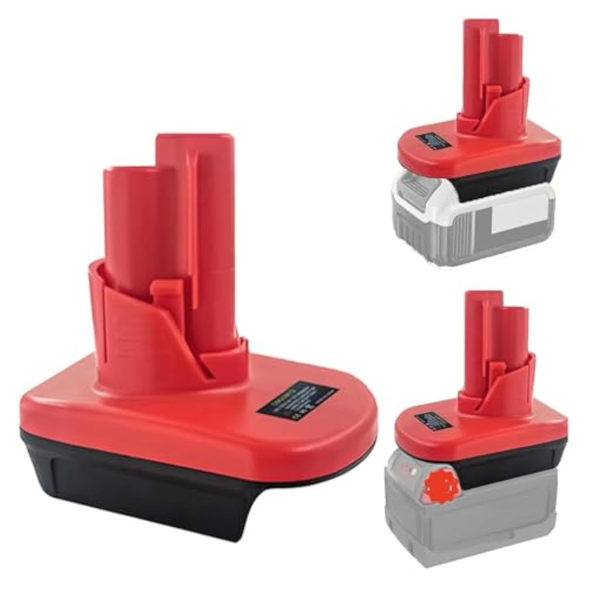 For Dewalt&For Milwaukee 18V Battery To For Milwaukee 12V Tool Adapter,Replacement For Milwaukee M12 Battery 48-11-2410 48-11-2411 48-11-2420 Compatible With Milwaukee M12 Cordless Power Tools