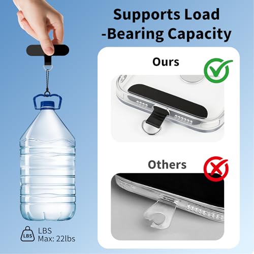 Multifunctional Cell Phone Lanyard - 3-in-1 Detachable Adjustable Crossbody Strap & Neck Lanyard & Wrist Lanyard for Men & Women with 2 Patches for