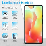 [3+3 Pack Screen Protector for Google Pixel 6 Tempered Glass with 3 Pack Camera Lens Protector, Support Fingerprint Reader, No-Bubbles, Anti Scratches