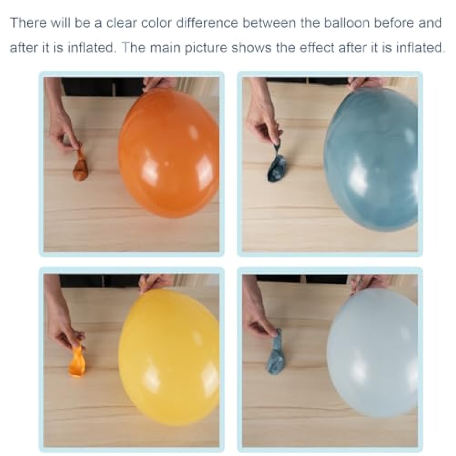 12 Inch Retro Blue Yellow Orange Balloons for Fall Thanksgiving Boho Birthday Party Decor