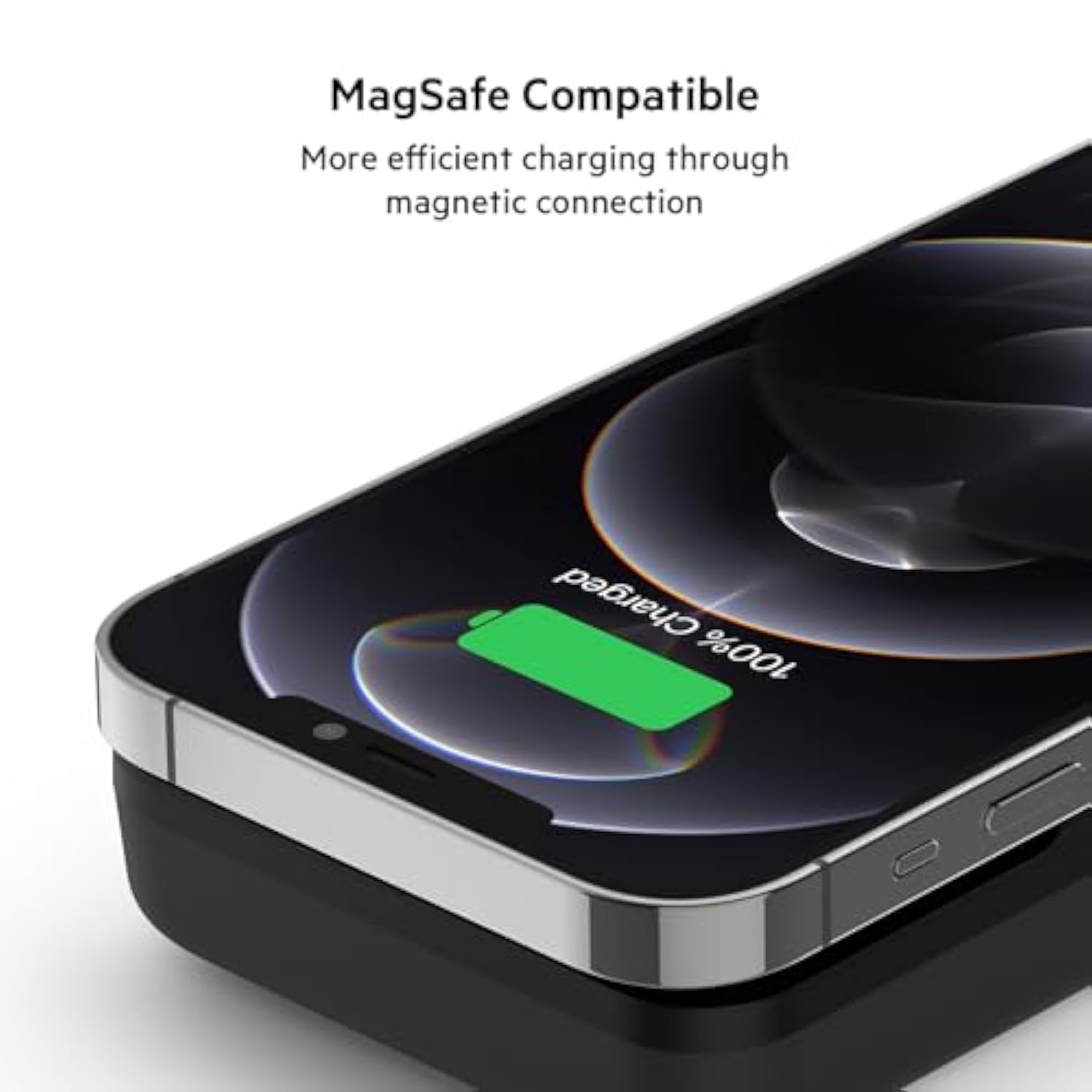 Belkin Portable Charger, Power Bank 10000 mAh - Magnetic USB-C 7.5W Fast Wireless Charger - MagSafe Charger Battery Pack - iPhone Charger - iPhone 17, Air, Pro, Pro Max, Google Pixel 10, etc. - Black