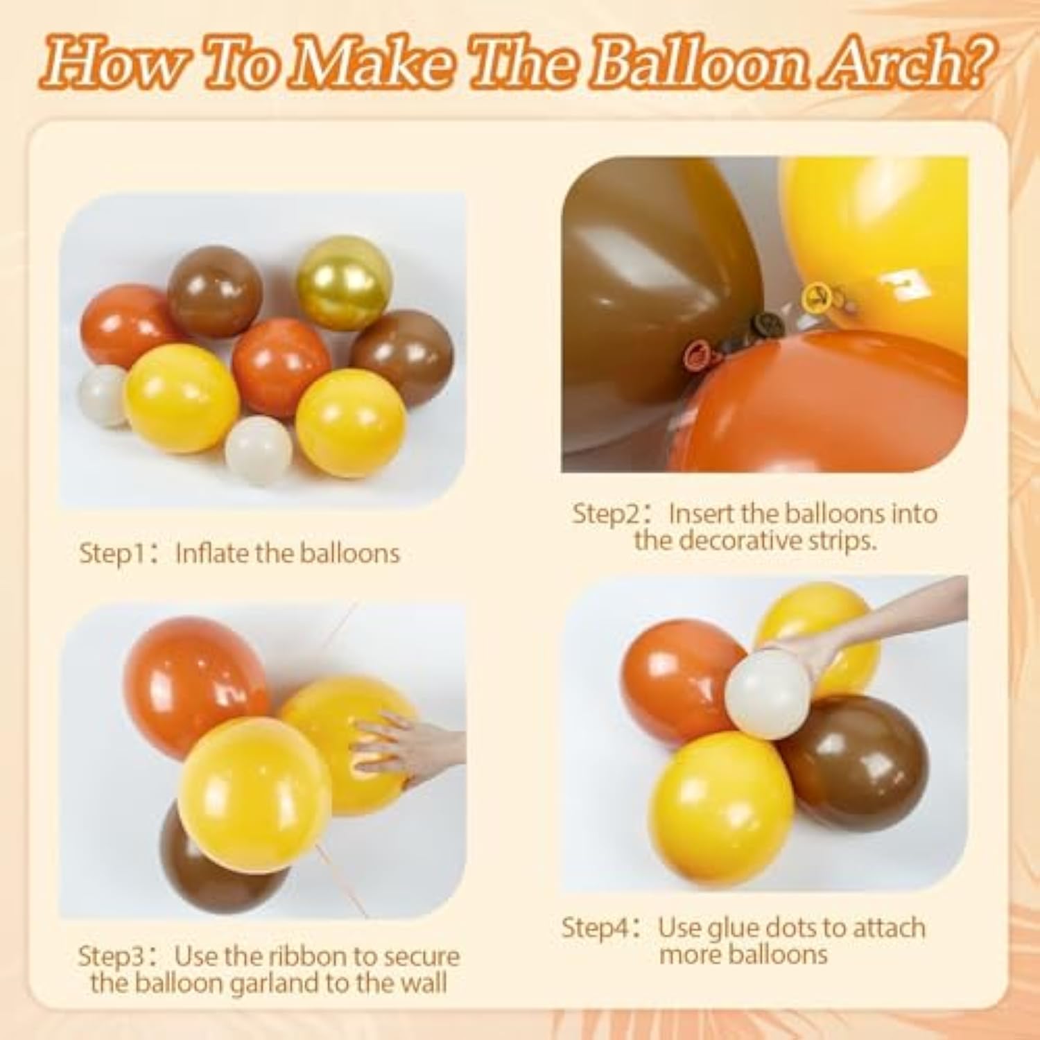 157PCS Thanksgiving Balloon Arch Kit with Mustard Orange Balloons for Baby Shower