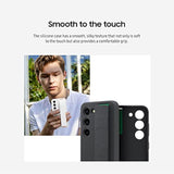 SAMSUNG Galaxy S23+ Plus Silicone Grip Phone Case, Protective Cover w/ Silky Smooth Texture, Detachable Strap, US Version, EF-GS916TBEGUS, Black