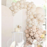 154Pcs Ivory White Balloons White Sand White Cream Beige Balloon For Balloons Arch Different Sizes 5/10/12/18 Inch Garland Kit For Wedding Birthday Party Supplies Bridal Shower Decorations