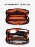 Elements Tech Case Mini - Compact Electronics Organizer, Small Cable Bag For Chargers And Earbuds, Phone Pouch, Travel Accessory Case, Crossbody Sling, Black X-Pac Vx42