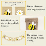 Bumble Bee Burlap Banner – Daisy Bunting Happy Bee Day Party Décor