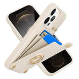 For 12 Pro/12 Wallet Case 6.1'', Leather Case With Card Holder, 360°Rotation Ring Stand, Rfid Blocking Protective Cover For Women For 12/12 Pro Beige