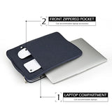 16 Inch Laptop Sleeve Case Carrying Bag Compatible With 16 Inch Macbook Pro M4 M3 M2 M1, Waterproof Chromebook Cover Computer Zipper Pouch With Handle Pocket, Navy Blue