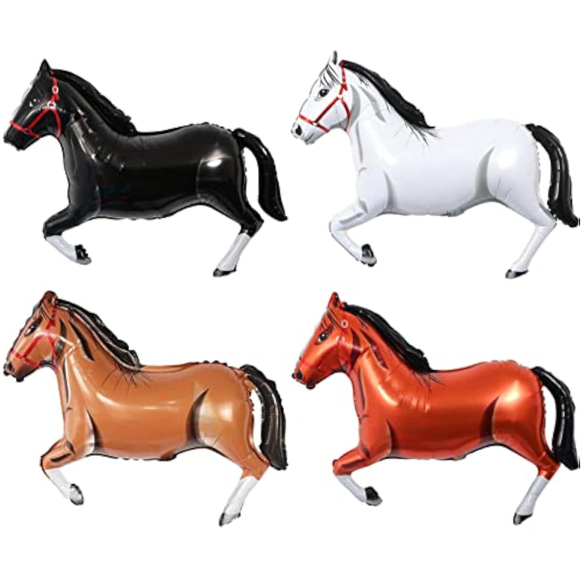 4 Pack Giant Horse Balloons: Horse-Themed Party Decor