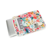 360° Protective 3 Pockets Laptop Sleeve Case Bag With Handle For Macbook Air 15 Inch,Macbook Pro 16 Inch And 15.6 Inch Screen Laptop (Watercolor Flowers)