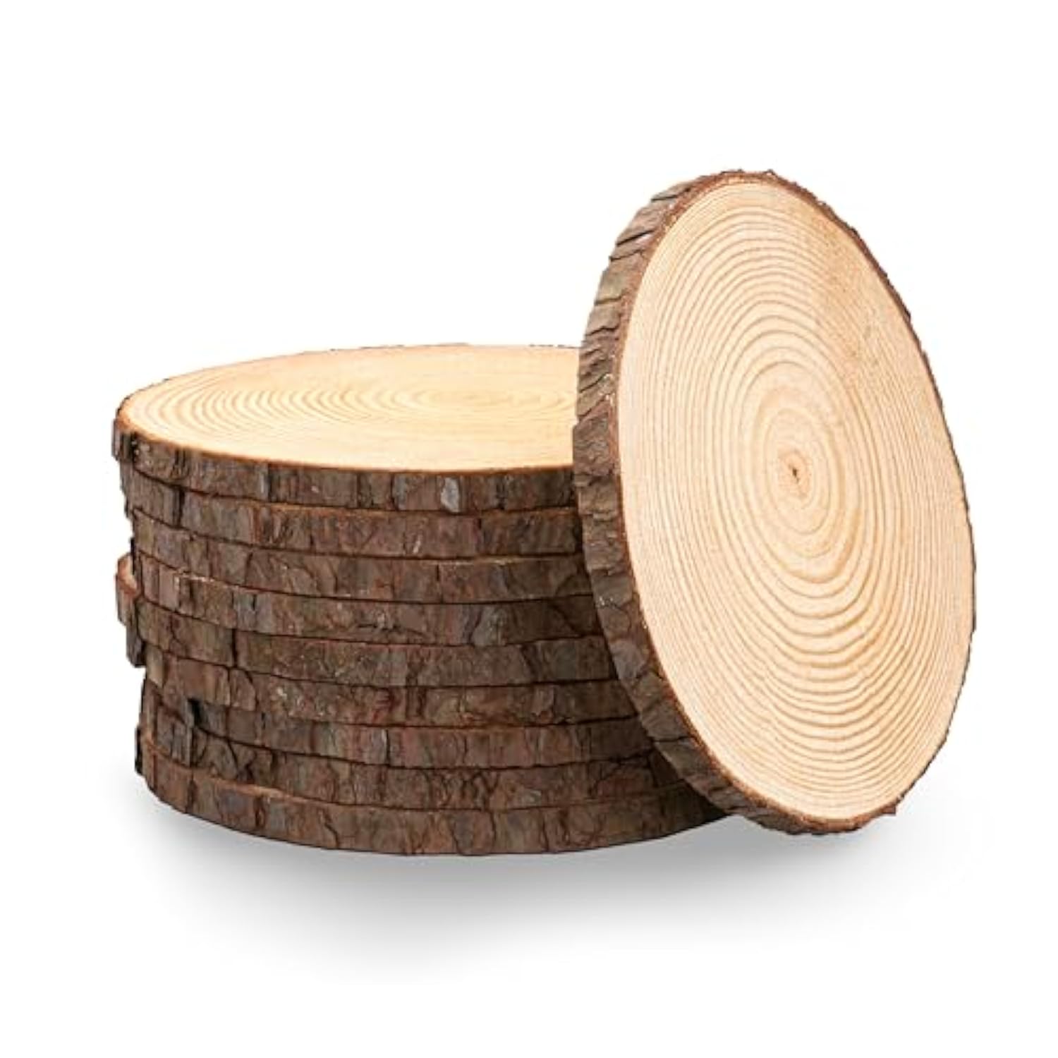 Set Of (10) Medium 9-11" Wood Slices For Centerpieces! Wedding And Baby Shower Centerpieces (Set Of 10 Medium (9-11"))