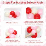 Cherry Birthday Decorations Red, Pink, White Balloons & Fringe Curtain Banner