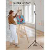 71in Aluminum Phone Tripod Stand with Wireless Remote for iPhone and Android